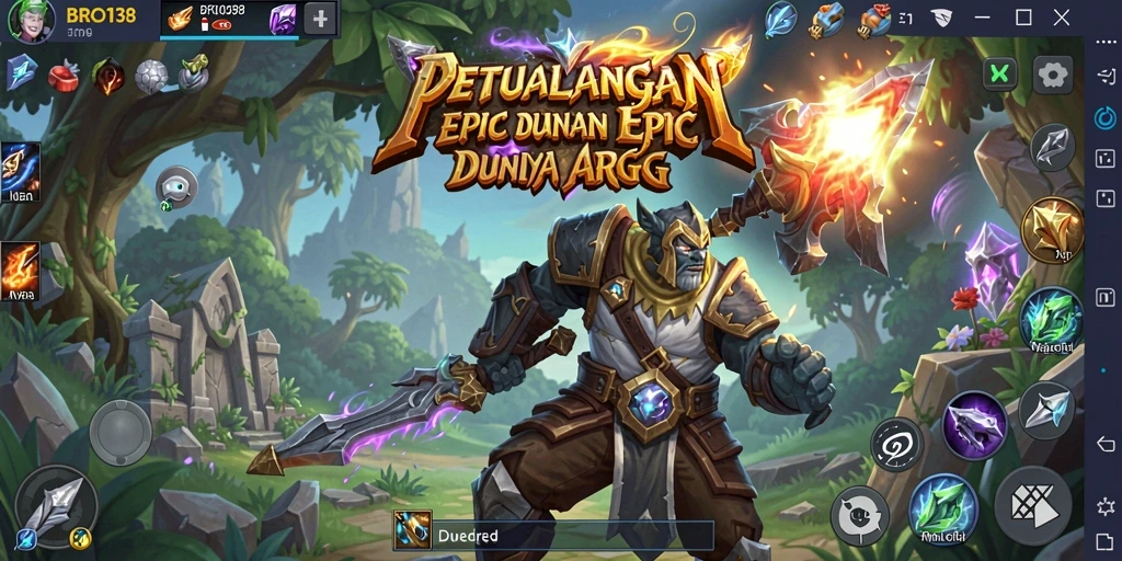 Tampilan seru dari gameplay ARPG dalam BRO138.