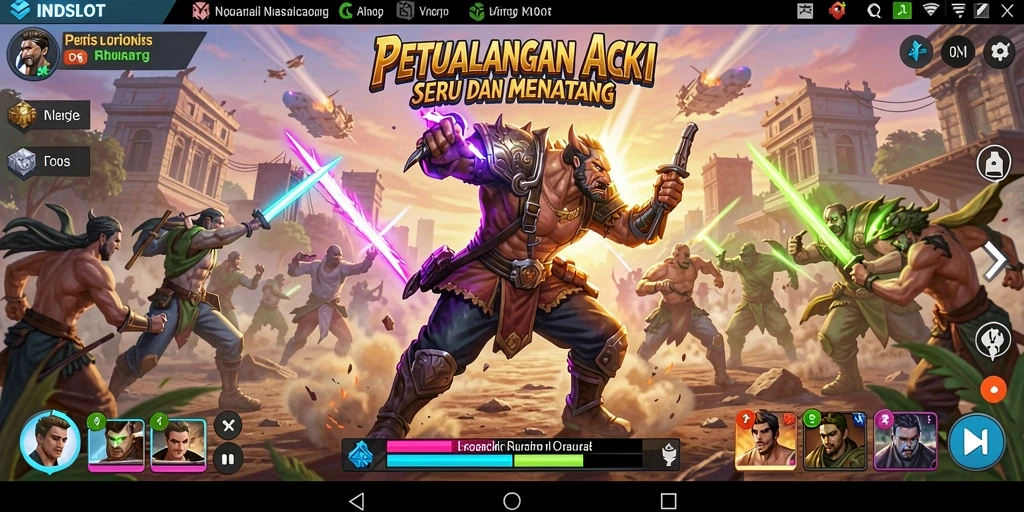 Tampilan seru dalam gameplay INDSLOT yang penuh aksi.