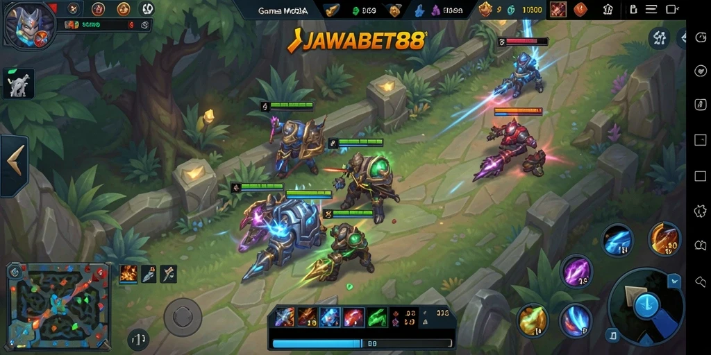 Tampilan gameplay seru dan dinamis di JAWABET88.
