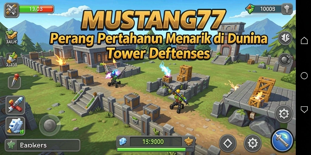 Gameplay intens dalam <strong>MUSTANG77</strong> menampilkan pertahanan melawan serangan musuh.