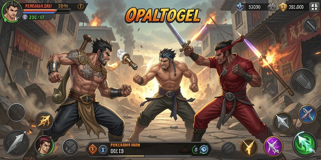 Tampilan gameplay seru di OPALTOGEL dengan pertarungan yang intens.