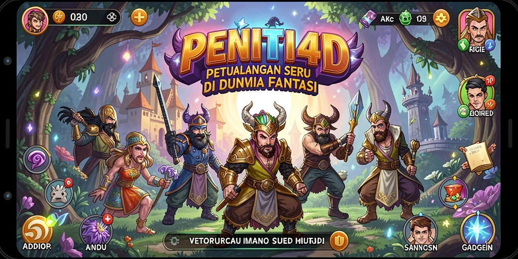 Tangkapan layar utama menunjukkan aksi seru dalam PENITI4D.