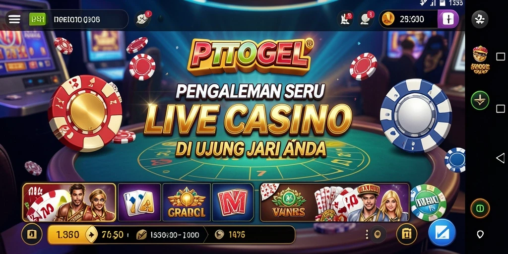 Tampilan menarik gameplay Live Casino PTTOGEL dengan dealer langsung.