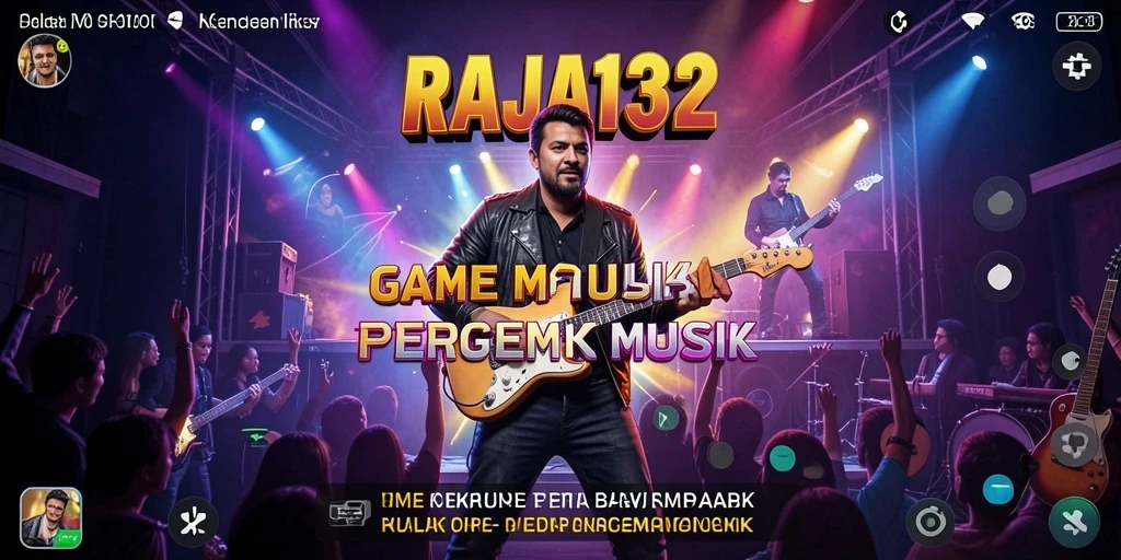 Screenshot gameplay RAJA132 yang menampilkan pemain menikmati musik.