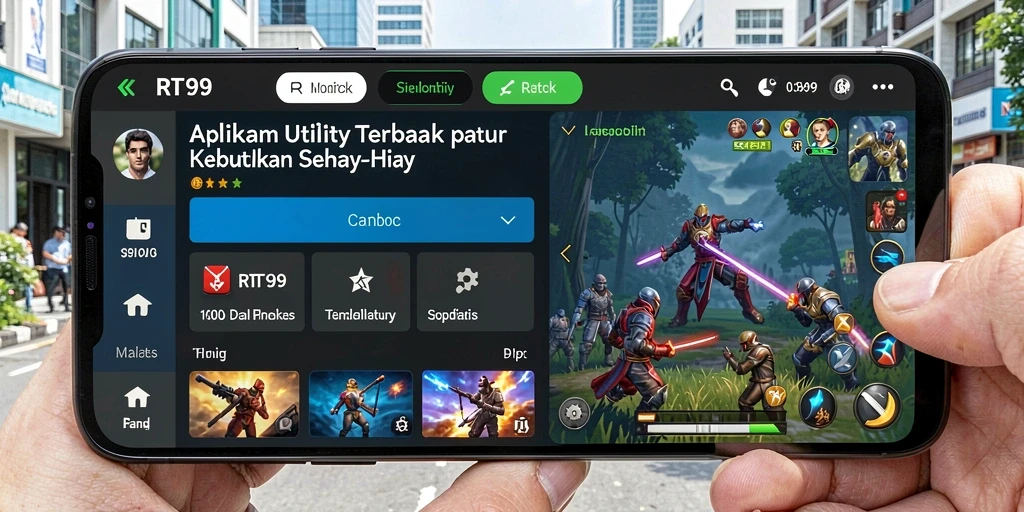 Screenshot menunjukkan antarmuka RT99 yang intuitif dan mudah digunakan.