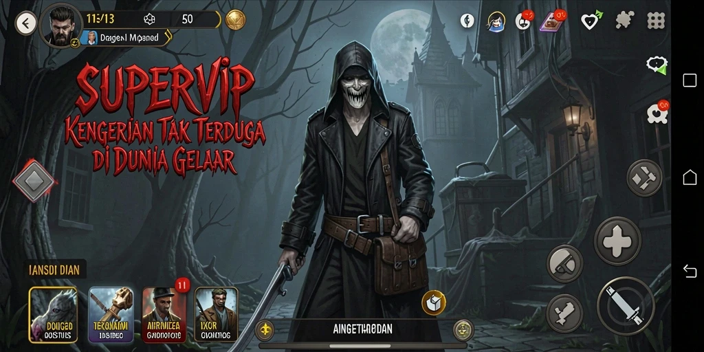 Gameplay SUPERVIP yang mencekam dan penuh kengerian.